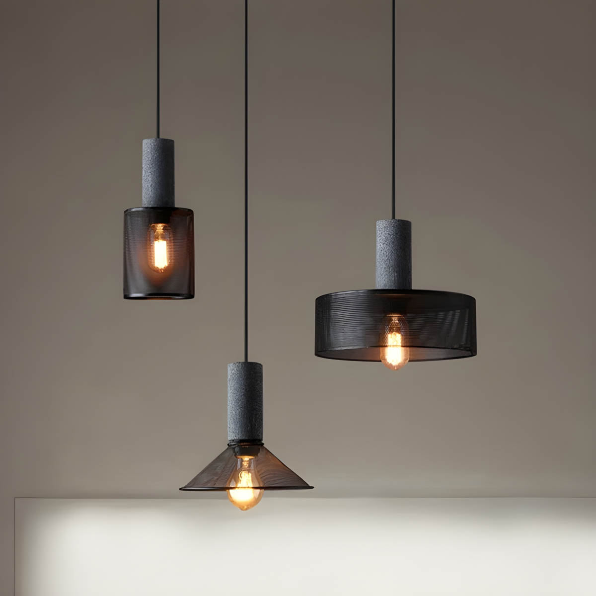 SteelLume™ Pendelleuchte – Industrielle Hängelampe aus Beton & Eisen (E27 LED, höhenverstellbar)
