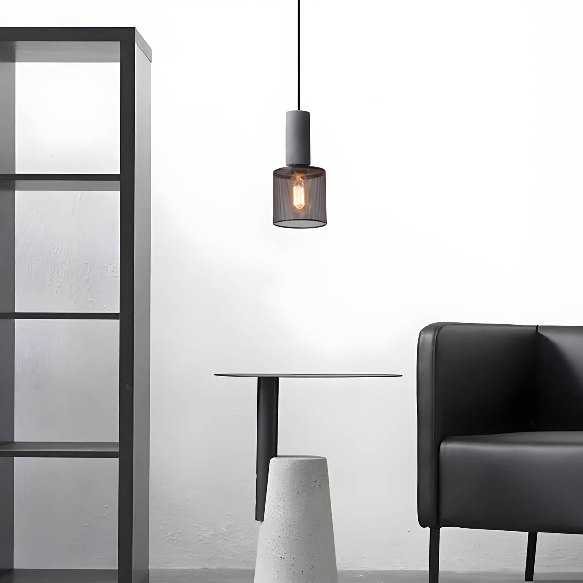SteelLume™ Pendelleuchte – Industrielle Hängelampe aus Beton & Eisen (E27 LED, höhenverstellbar)