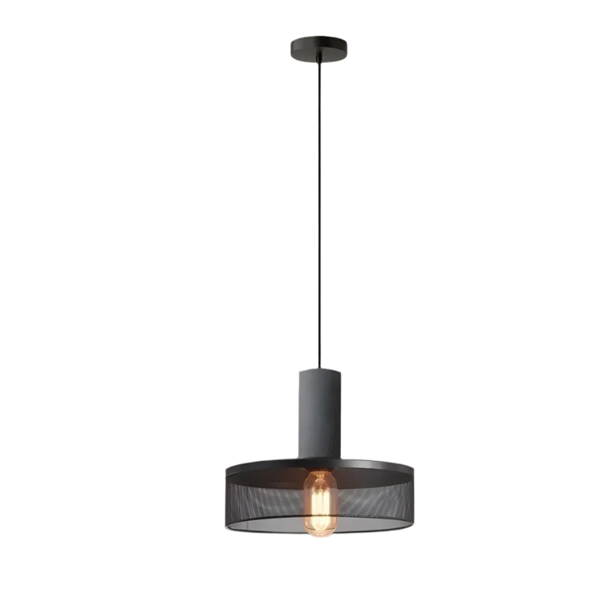 SteelLume™ Pendelleuchte – Industrielle Hängelampe aus Beton & Eisen (E27 LED, höhenverstellbar)