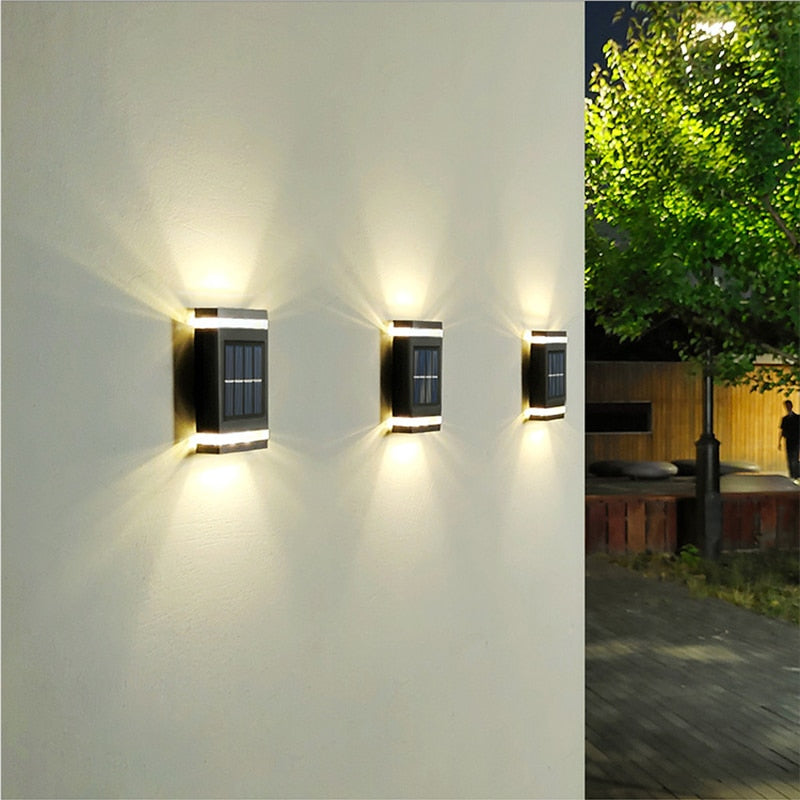 BloomRay™ Solar Wall Lamp – Elegante Solar-Außenwandleuchte mit Up-&-Down-Lichteffekt - Less Goods