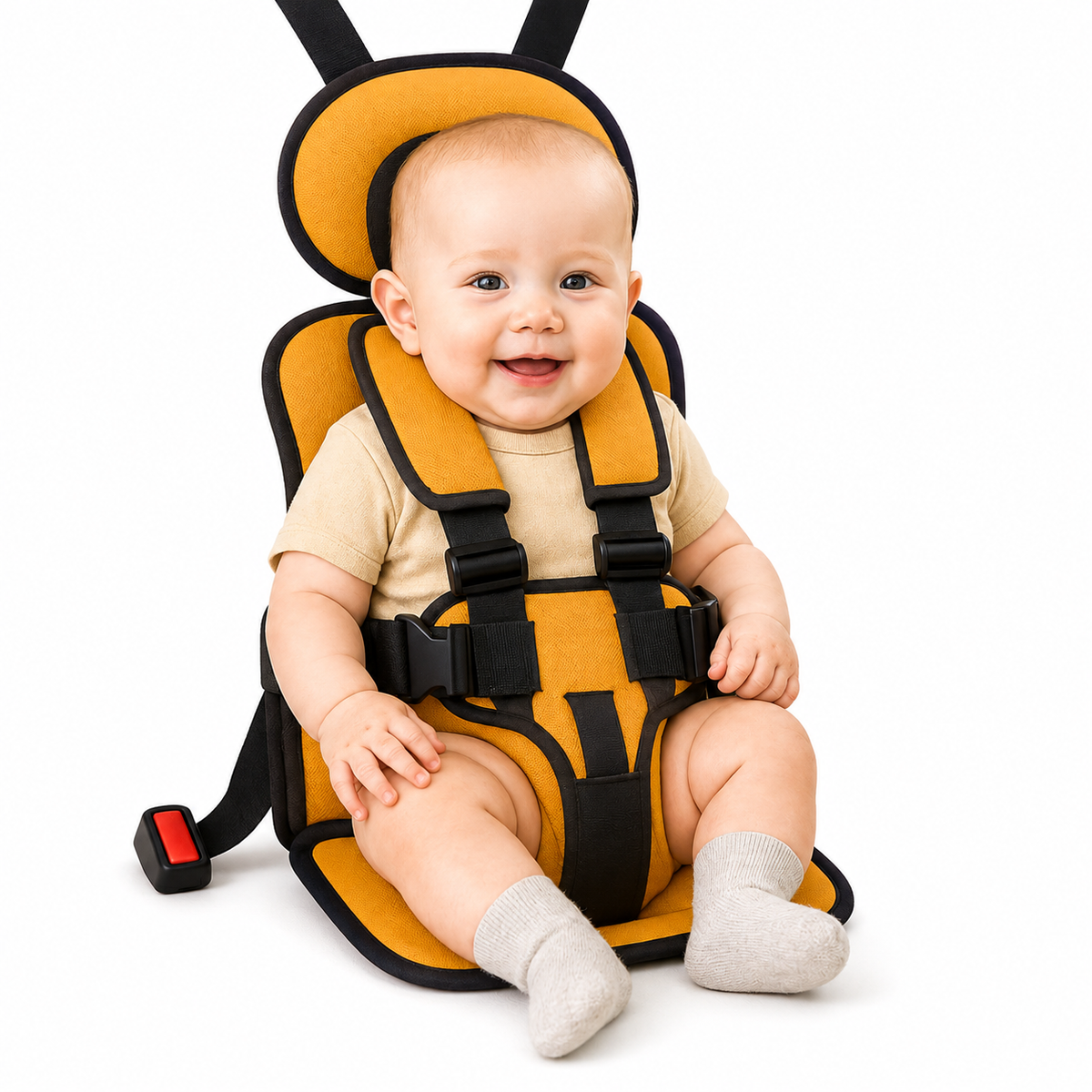 SafeTrek™ – Tragbarer Kindersitz mit Sicherheitsgurt, Slim & Kompaktes Design – Reisesitz für Kinder & Kleinkinder - Less Goods