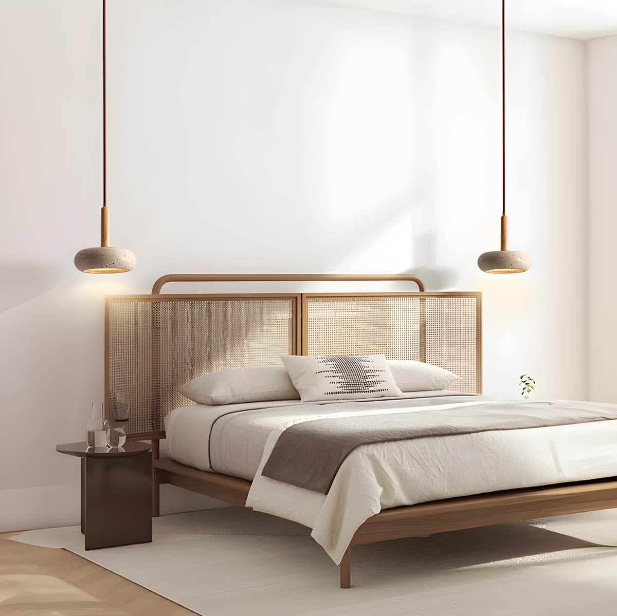 StoneAura™ – Elegante Naturstein-Pendelleuchte aus Travertin