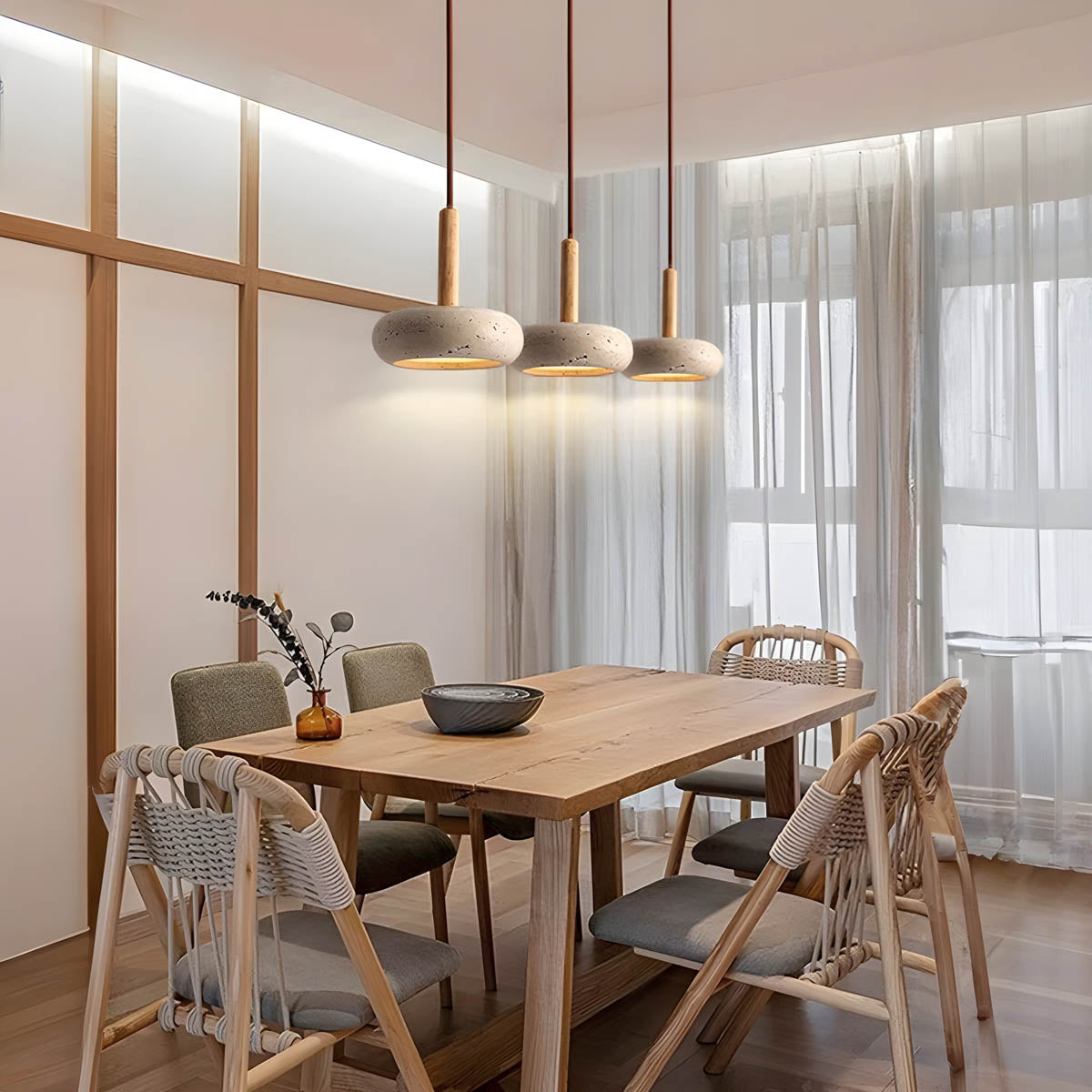 StoneAura™ – Elegante Naturstein-Pendelleuchte aus Travertin