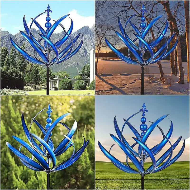 Harlow™ Wind-Driven Kinetic Art Sculpture – Eleganter Metall-Garten-Windspinner