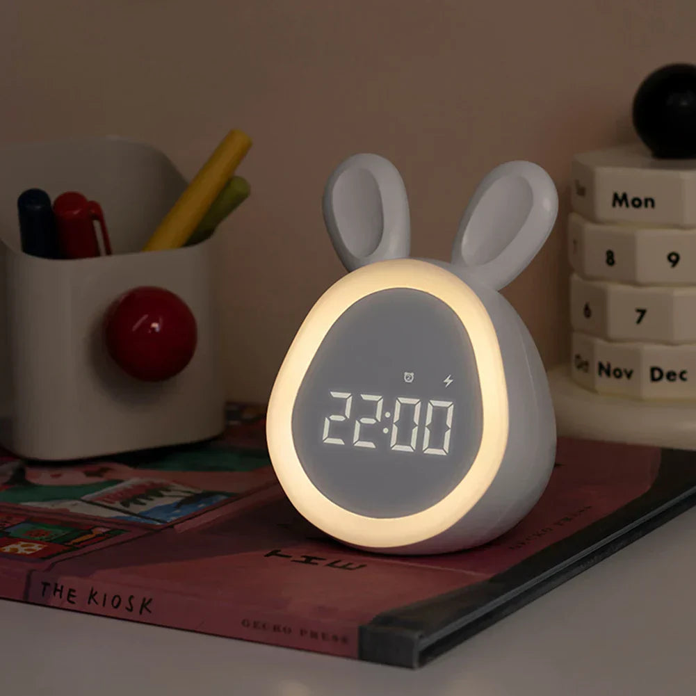 BunnyGlow™ – Leuchtender Kinderwecker mit Nachtlicht | Sanftes Aufwachen & Einschlafen