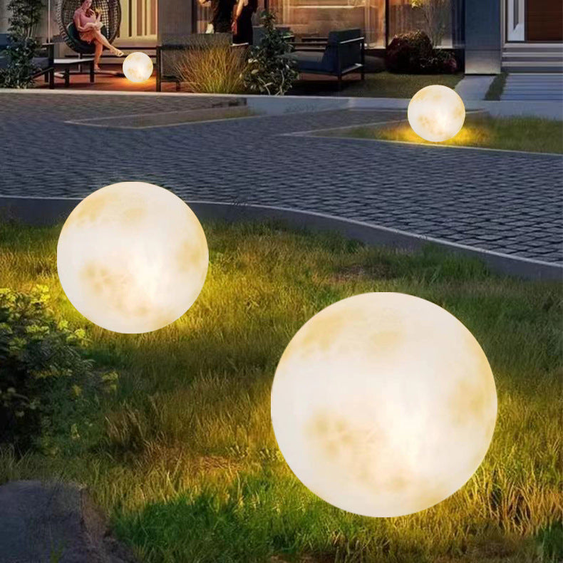 Solvyn™ Spherical Solar Garden Moon Lamp – Kugelförmige Solar-Gartenleuchte in Mondoptik