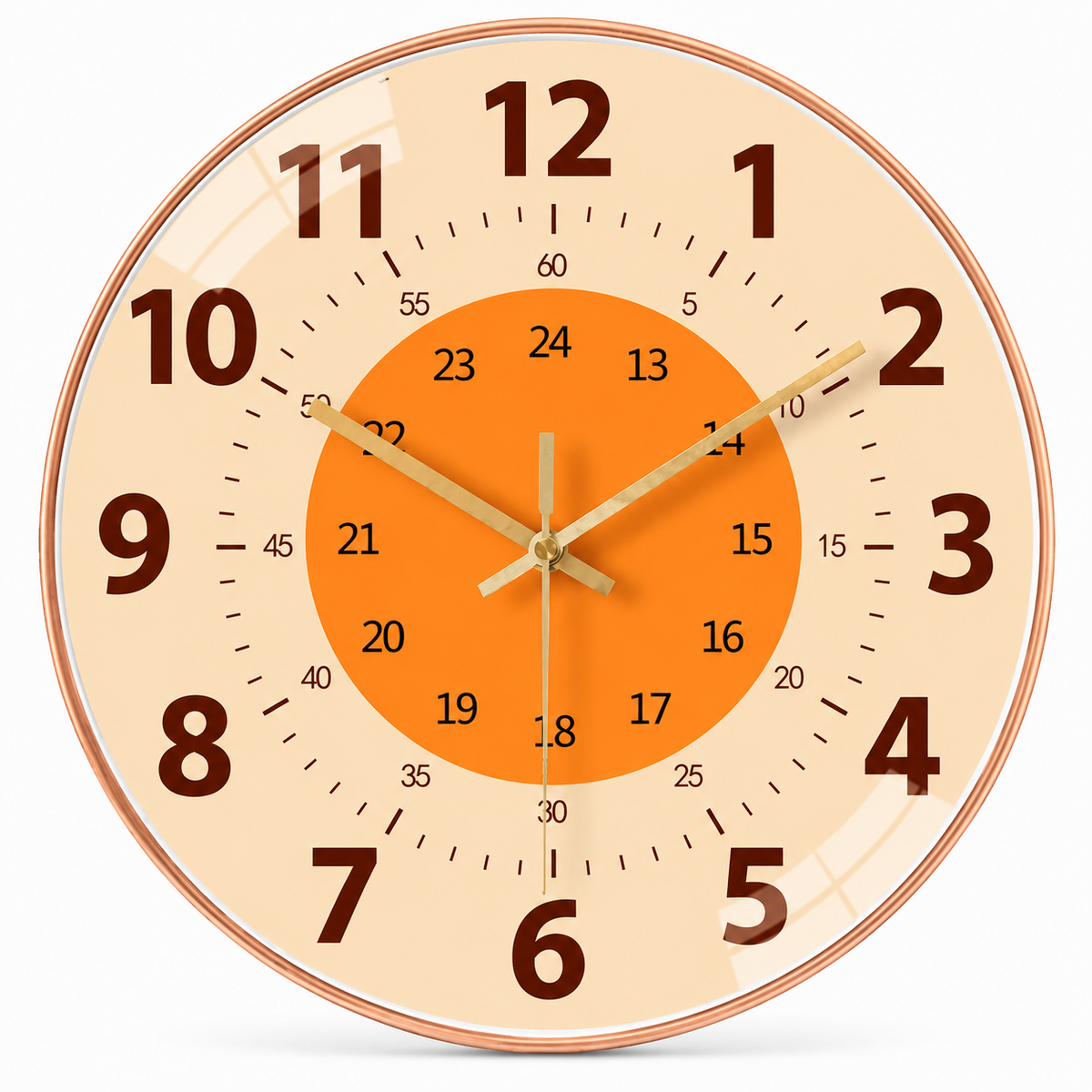 TimeMate™ – Bunte Kinder-Wanduhr zum Zeitlernen | 20 cm | Geräuschlos & Einfache Installation