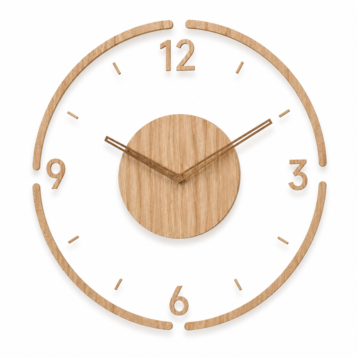 TimelessWood™ – Geräuschlose nordische Massivholz-Wanduhr im minimalistischen Design - Less Goods