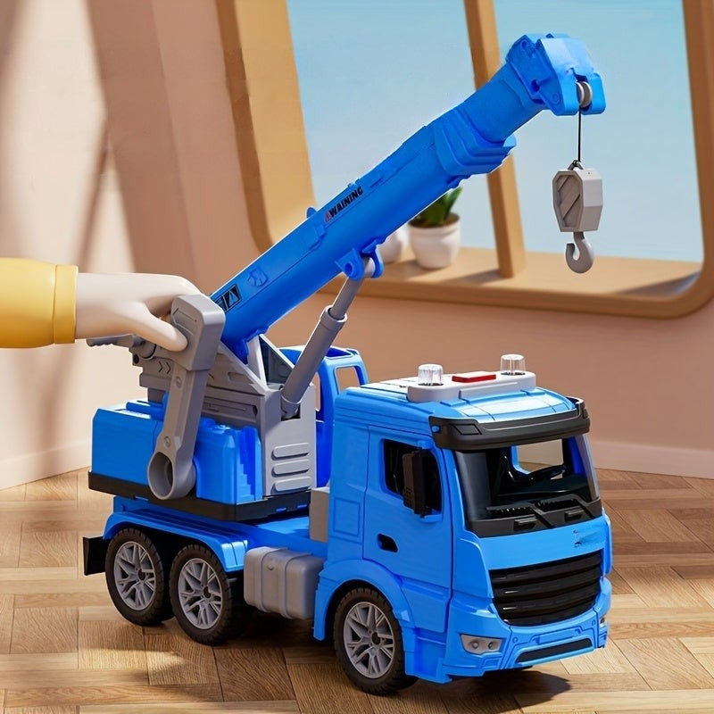 CraneMaster™ – Baustellen-Kranwagen mit Licht, Sound & beweglichem Kranarm für Kinder