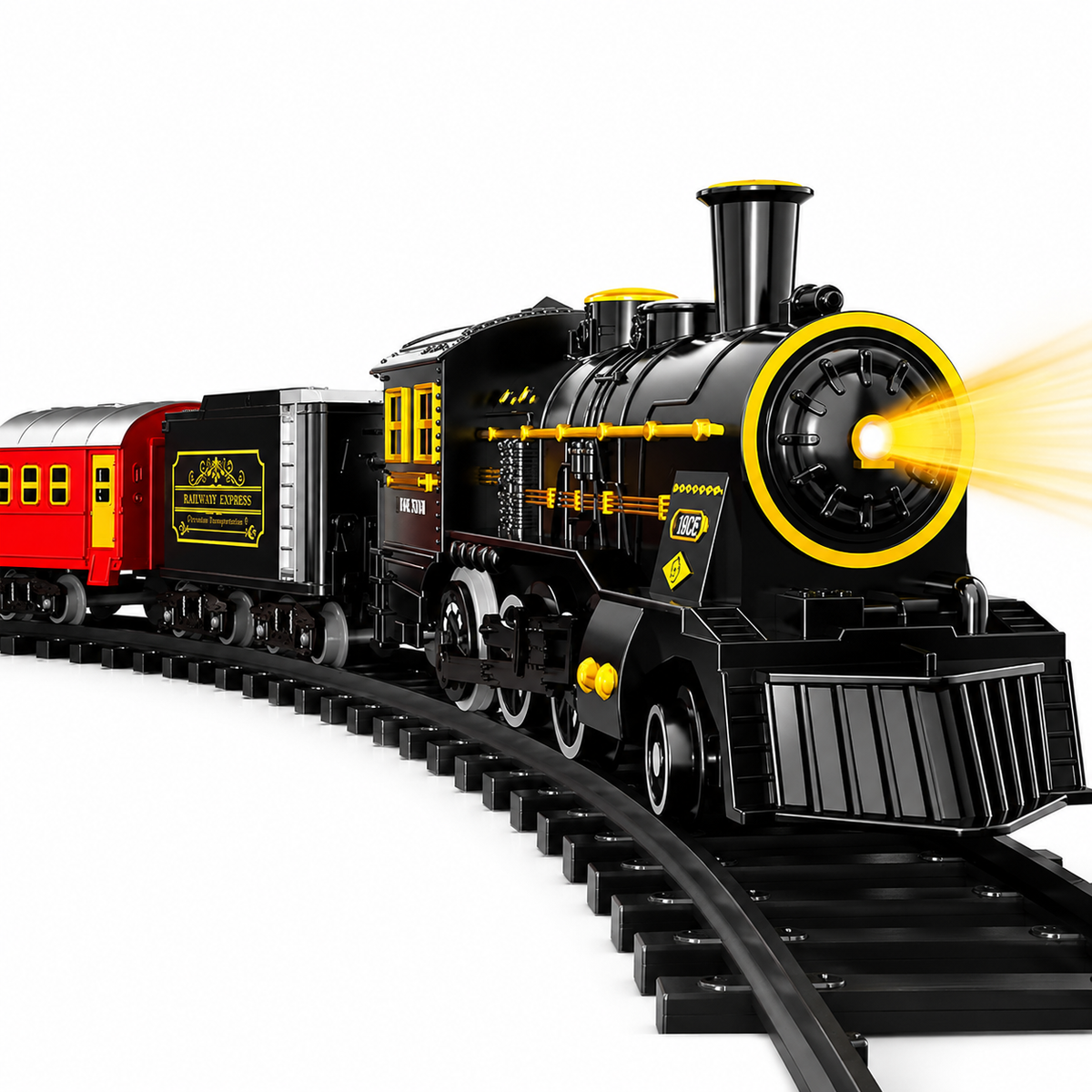 TrackMaster Pro™ – Elektrische Eisenbahn für Kinder | Batteriebetriebener Zug mit Sound & Schnellaufbau-Gleisset