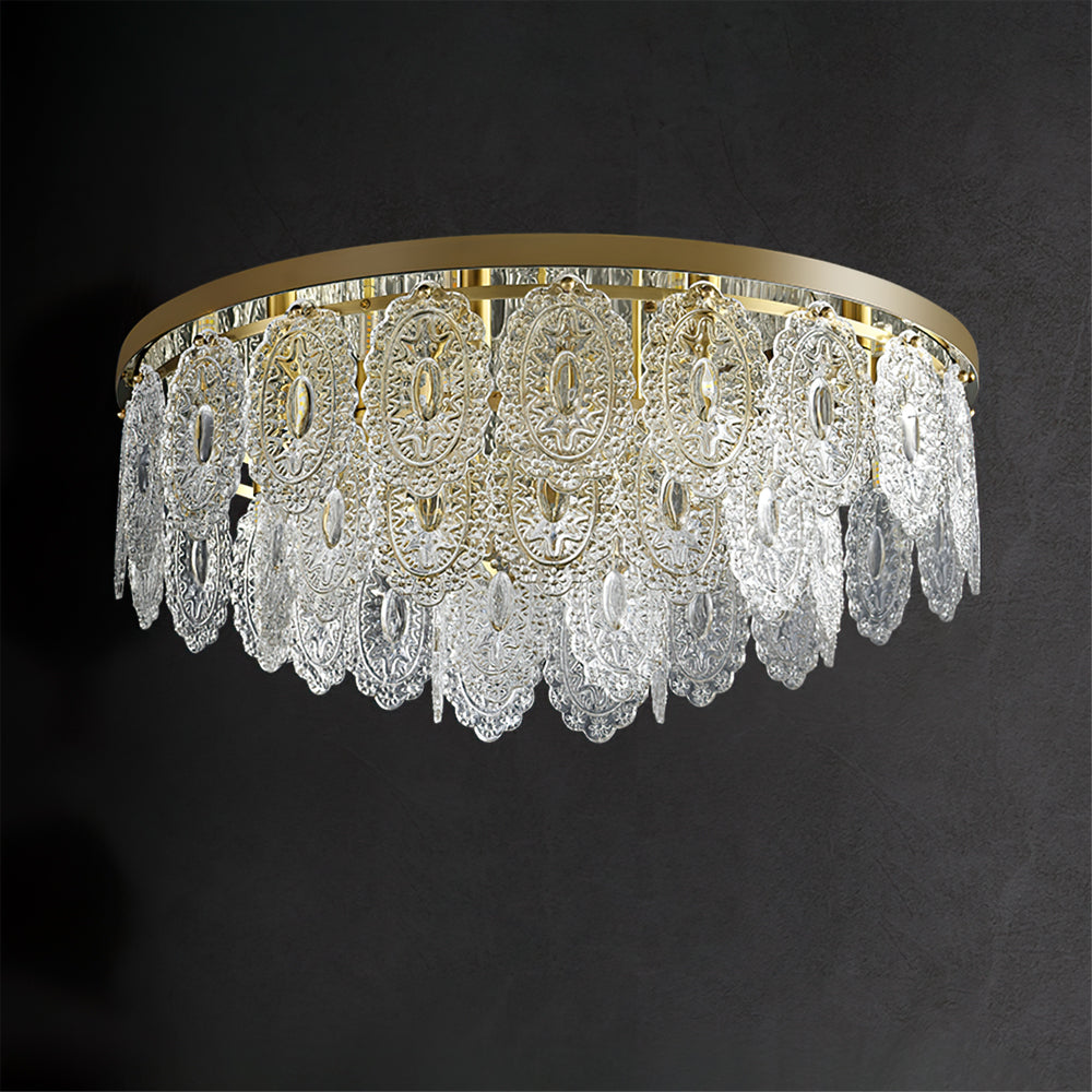 TrillionAura™ Deckenleuchte – Elegante Kupfer-Glas-Deckenlampe für stilvolle Wohnräume
