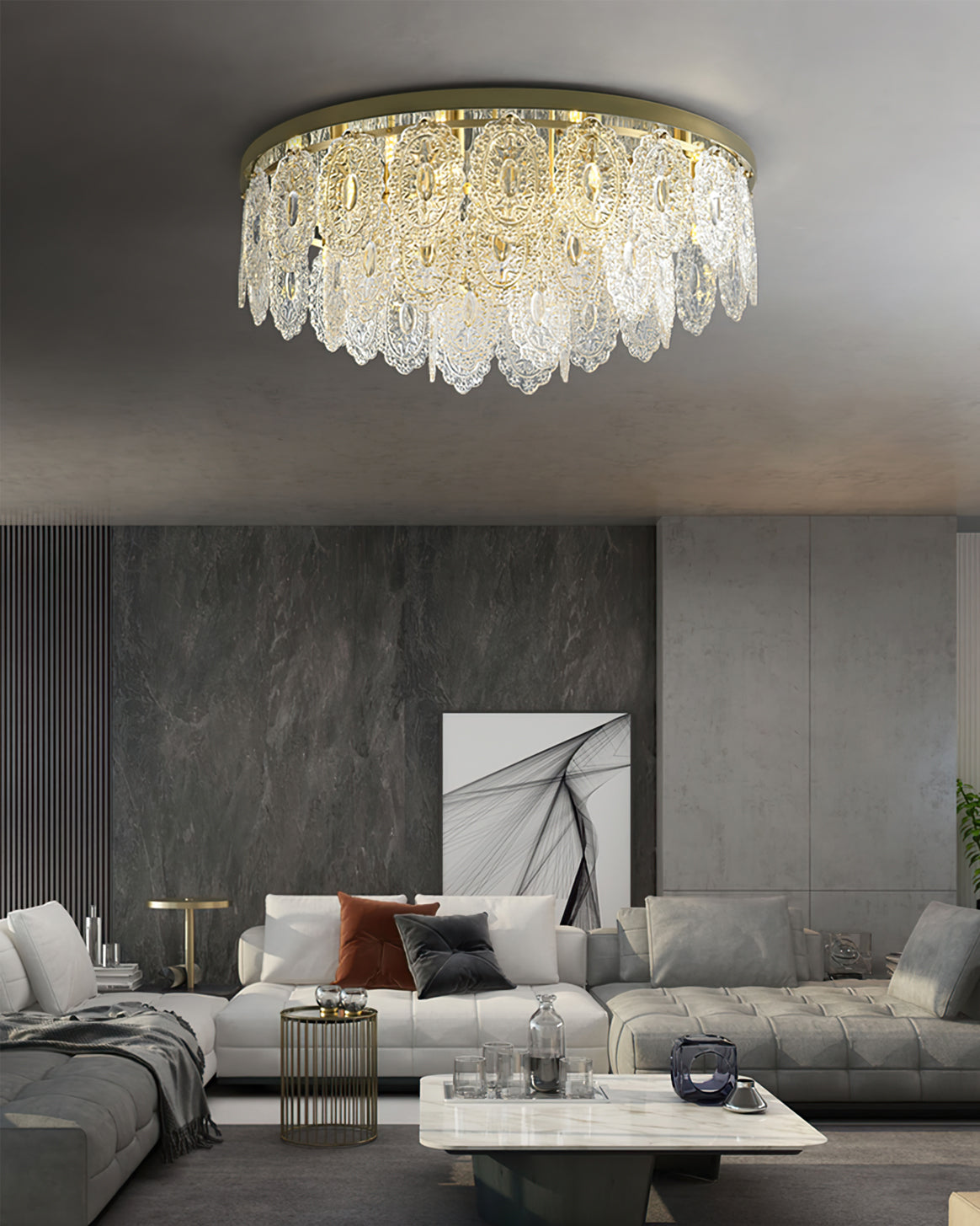 TrillionAura™ Deckenleuchte – Elegante Kupfer-Glas-Deckenlampe für stilvolle Wohnräume