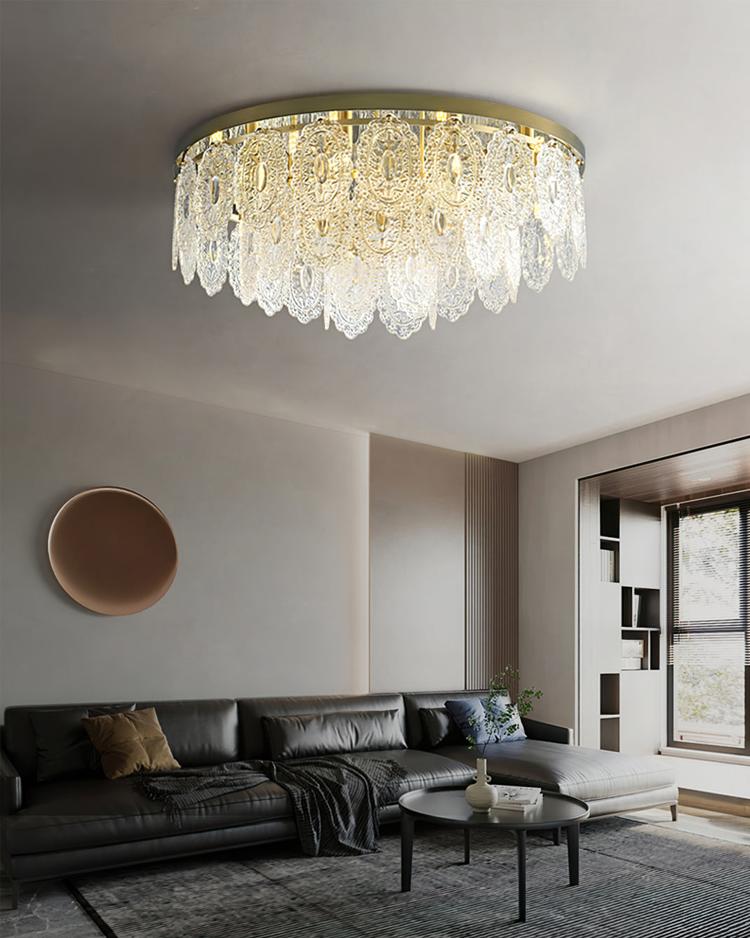 TrillionAura™ Deckenleuchte – Elegante Kupfer-Glas-Deckenlampe für stilvolle Wohnräume