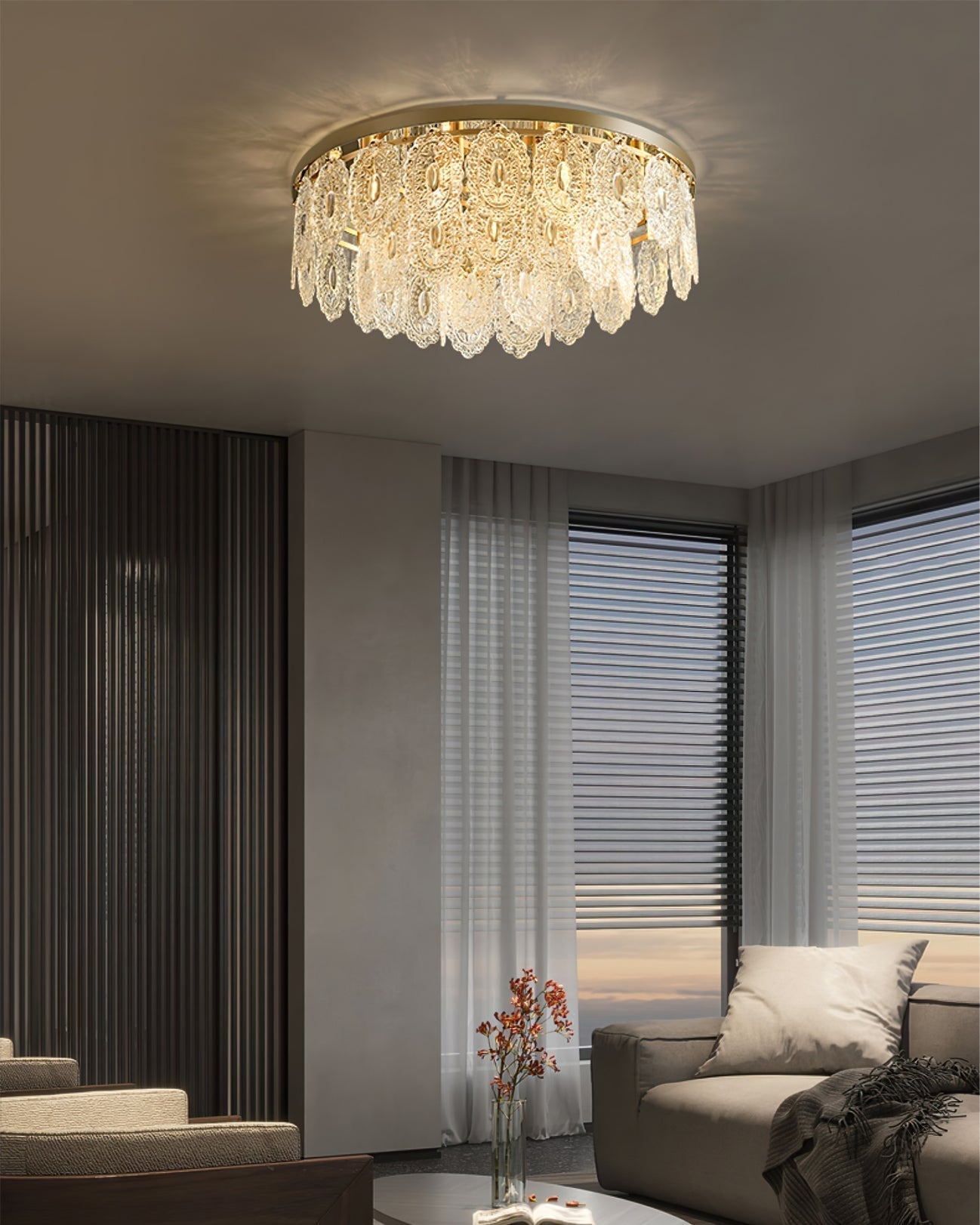TrillionAura™ Deckenleuchte – Elegante Kupfer-Glas-Deckenlampe für stilvolle Wohnräume