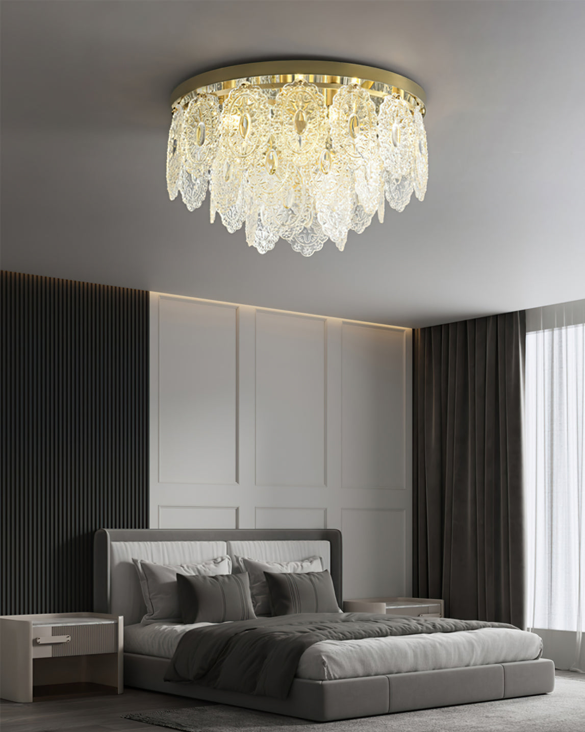 TrillionAura™ Deckenleuchte – Elegante Kupfer-Glas-Deckenlampe für stilvolle Wohnräume