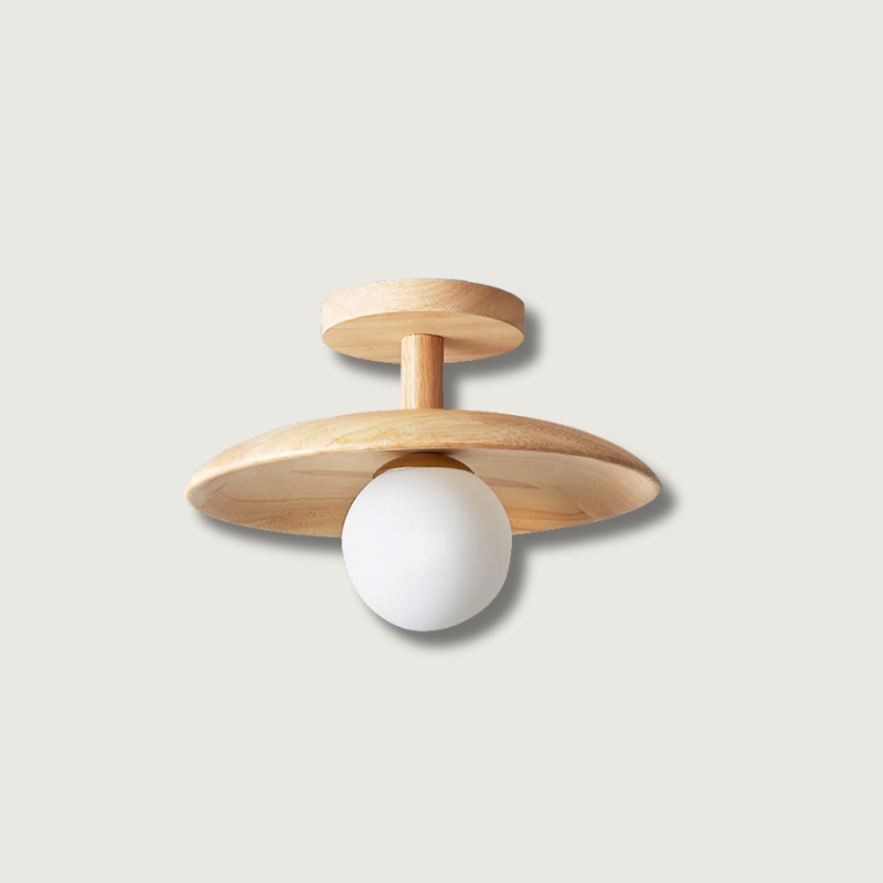 CelestialGlow™ Deckenleuchte – Natürliche Holz-Designlampe für niedrige Decken