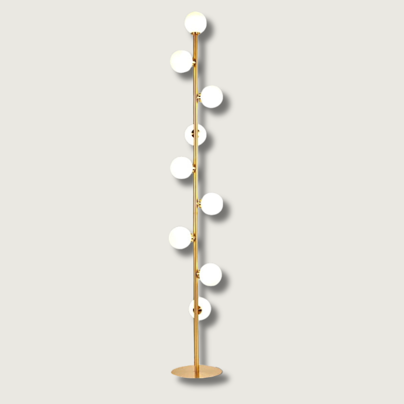 PureGold™ Nordic Gold Stehlampe – Dimmbare LED-Bodenleuchte im skandinavischen Design