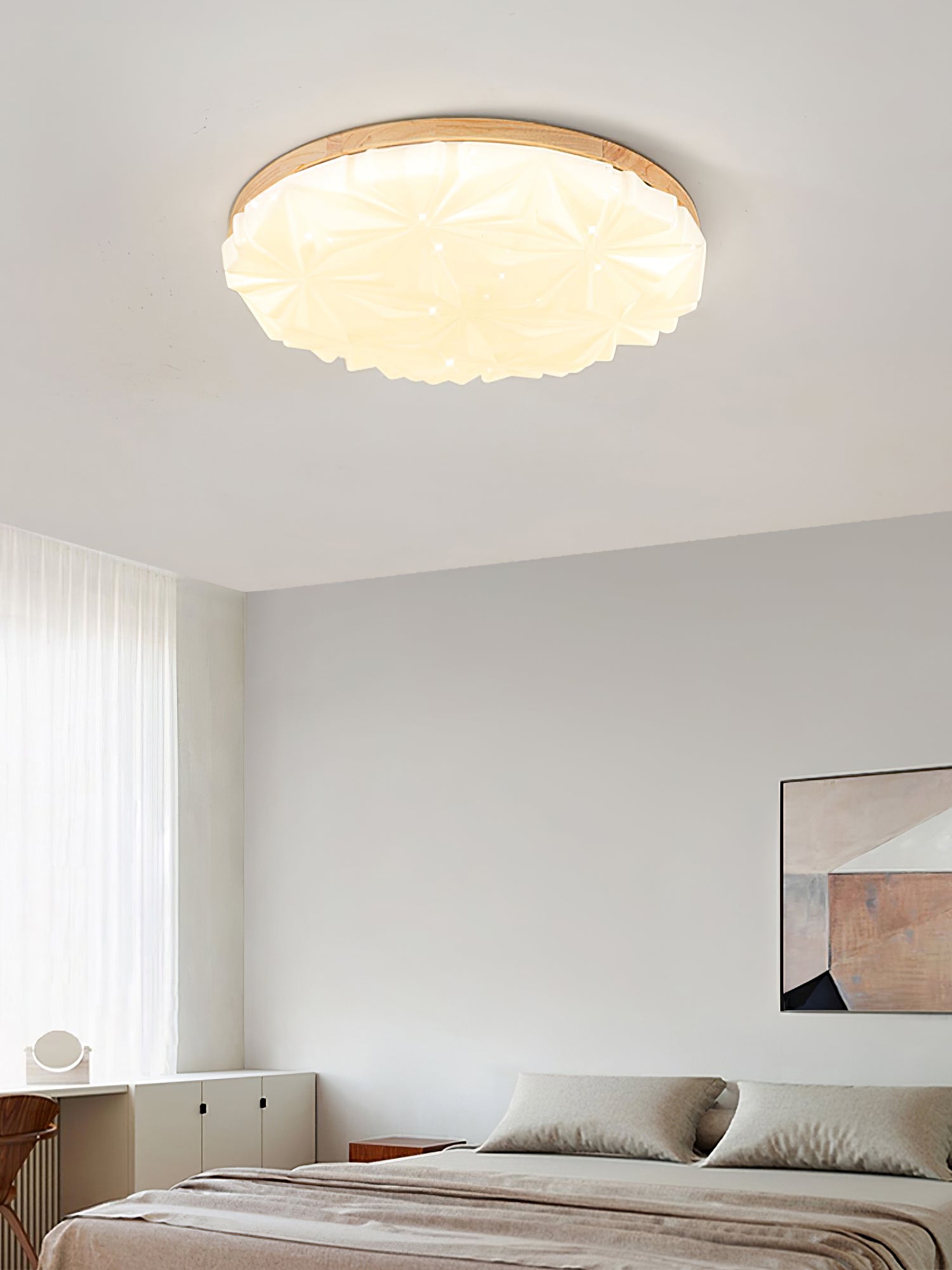 VennerAura™ Deckenleuchte – Natürliche LED-Deckenlampe mit Holzdesign für warme Wohnräume