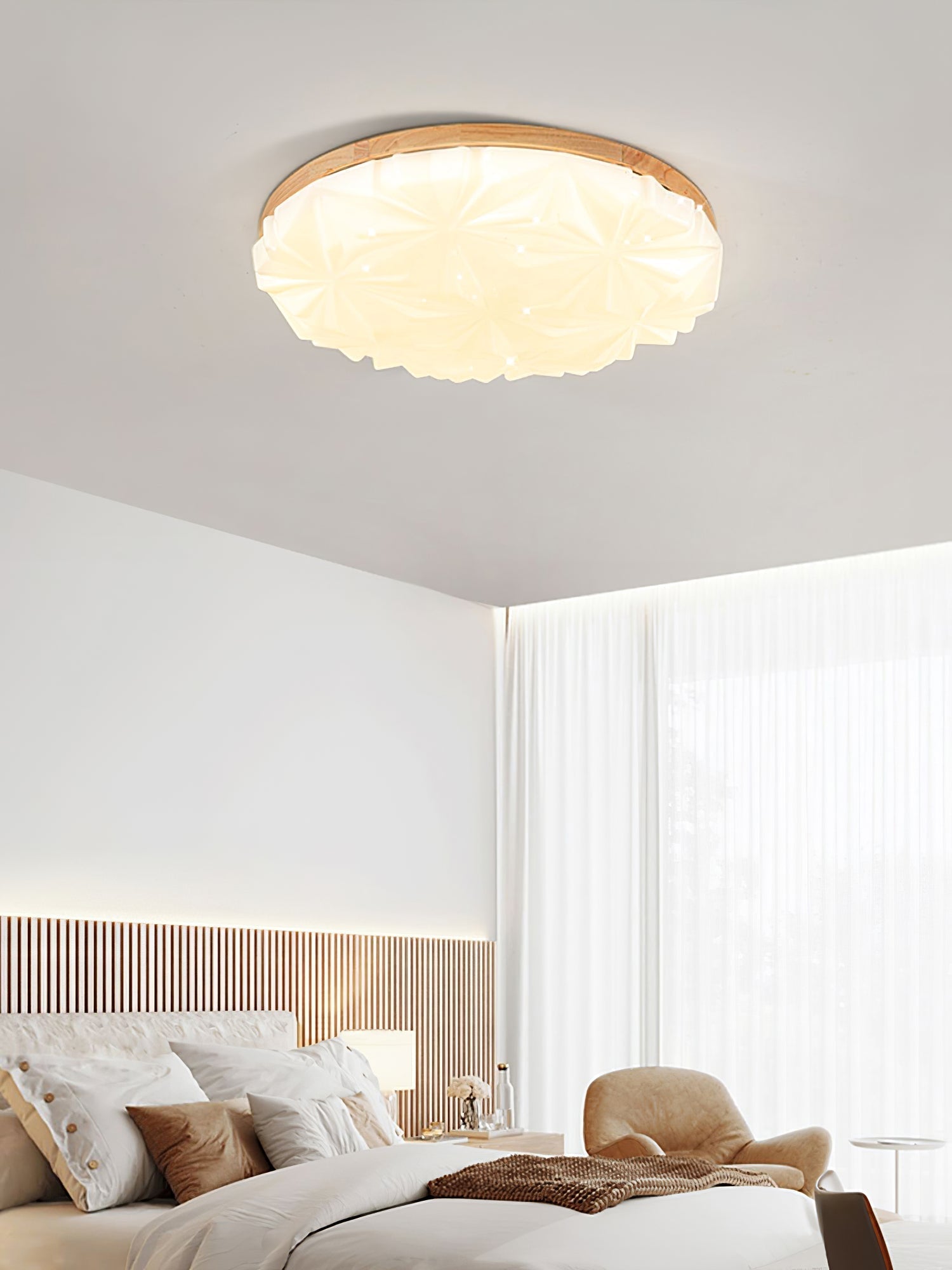 VennerAura™ Deckenleuchte – Natürliche LED-Deckenlampe mit Holzdesign für warme Wohnräume