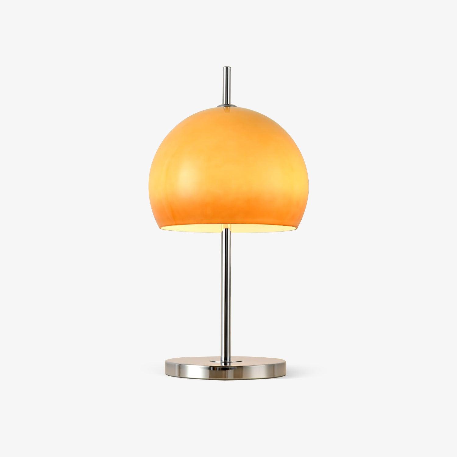 GlowMushroom™ Tischlampe – Bauhaus Design-Leuchte aus Glas mit warmem Amber-Licht