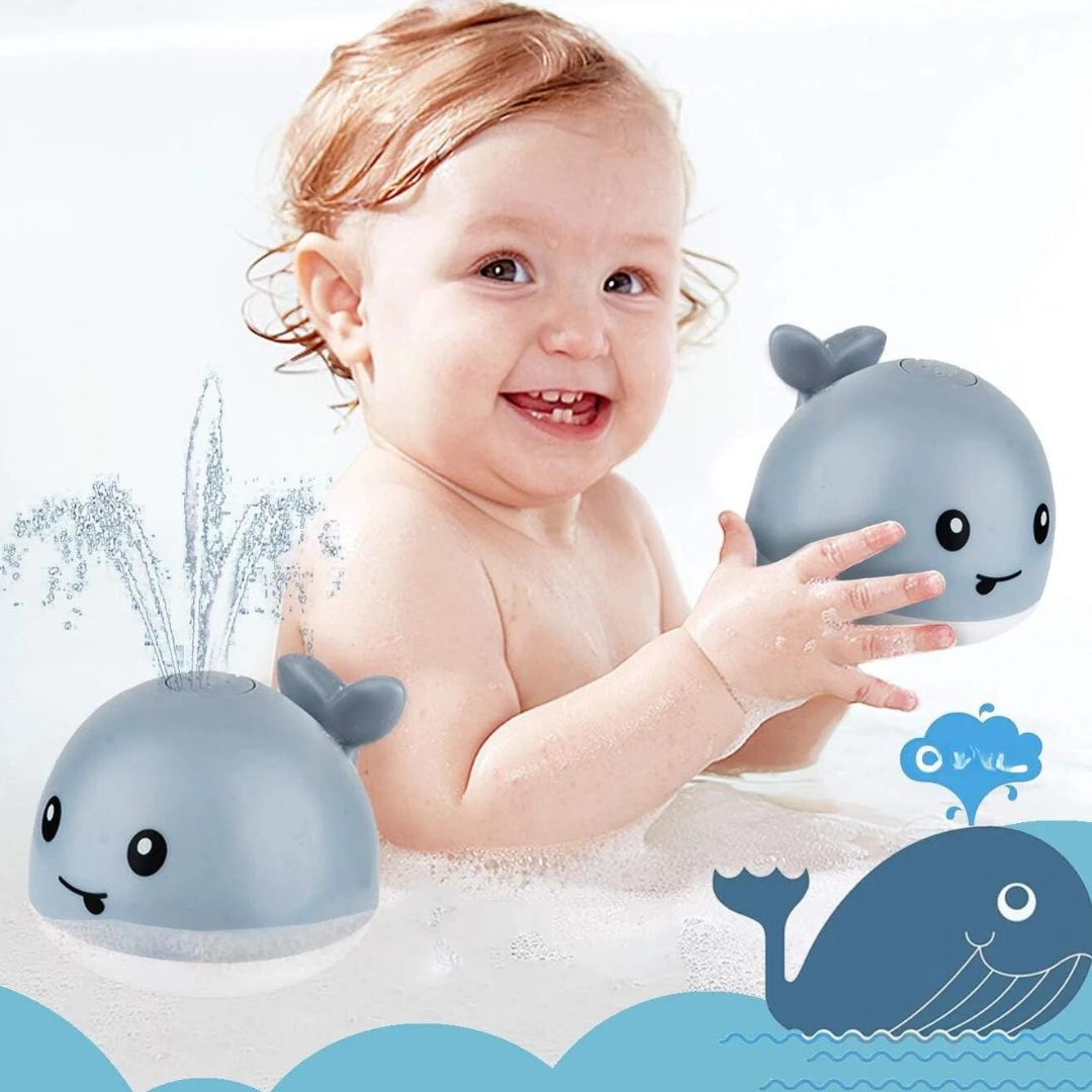 SplashTale™ Wal-Badespielzeug | Interaktiver Wasserbrunnen & LED-Wasserspray | Spielzeug für Babys & Kleinkinder