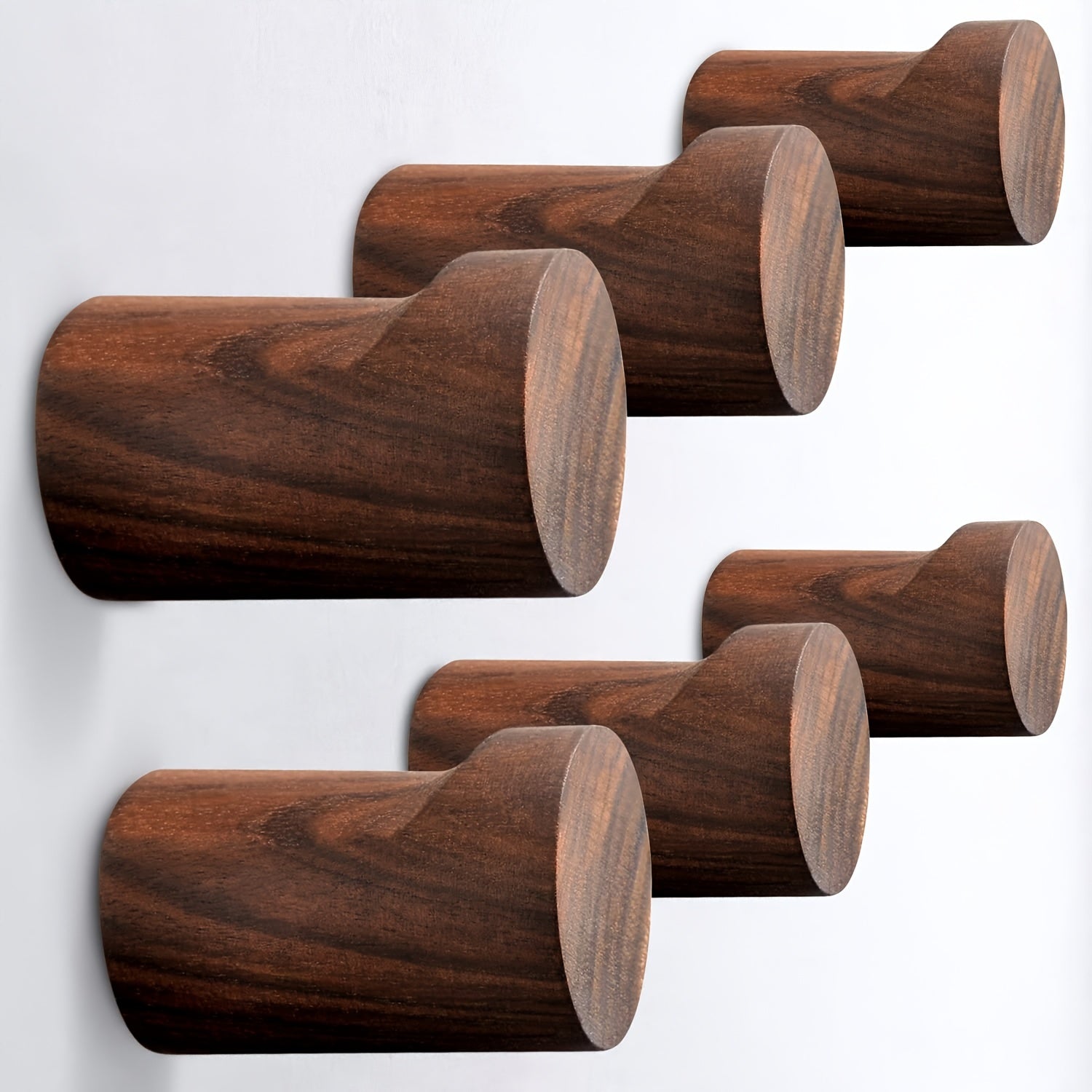 WalnutCraft™ – Eleganter Wandhaken aus echtem Walnussholz für Jacken & Schlüssel