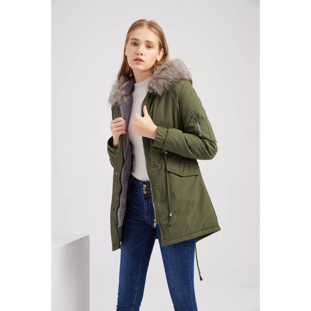 Caira | Damen Warmer Kapuzen-Parka – Winterjacke für Komfort & Schutz