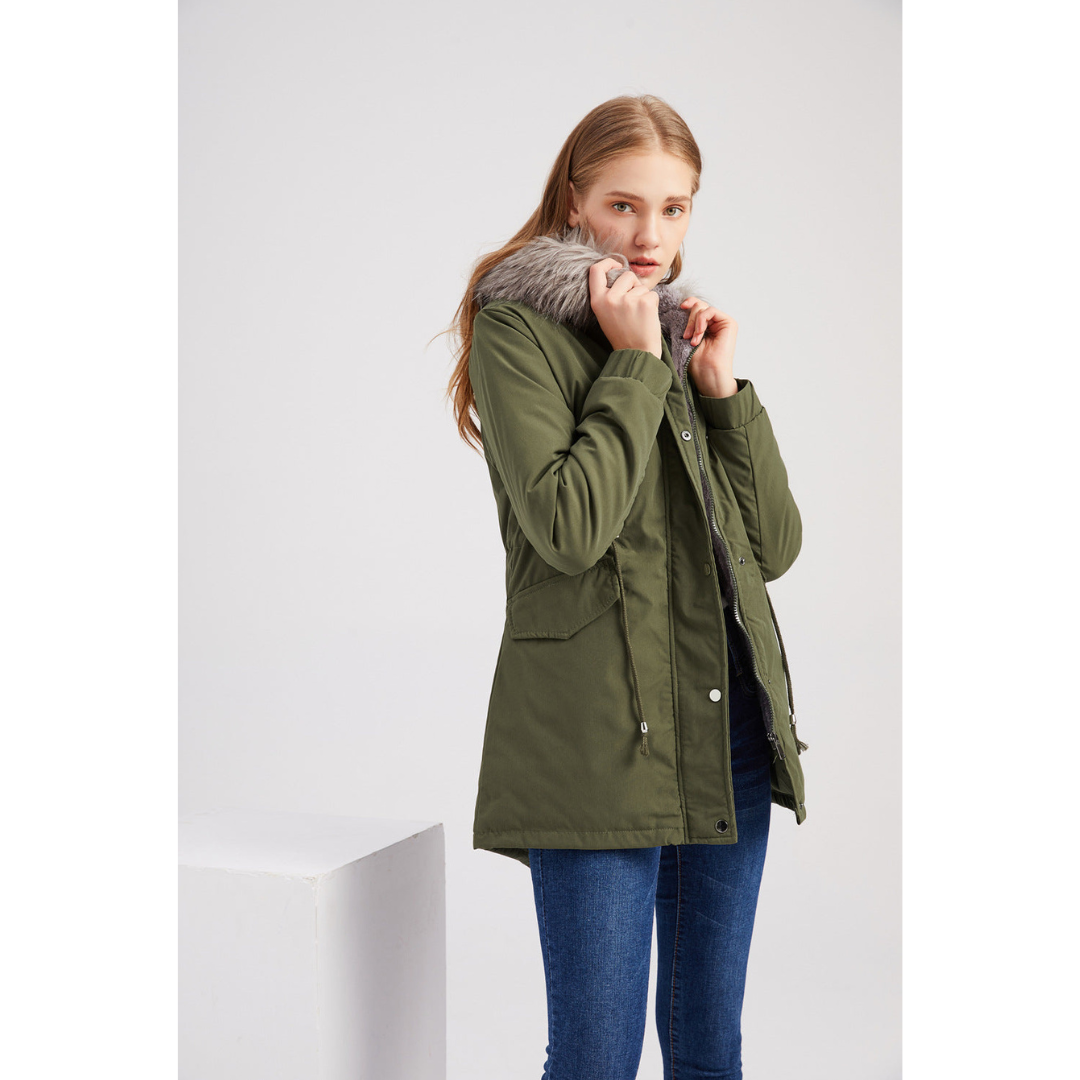 Caira | Damen Warmer Kapuzen-Parka – Winterjacke für Komfort & Schutz