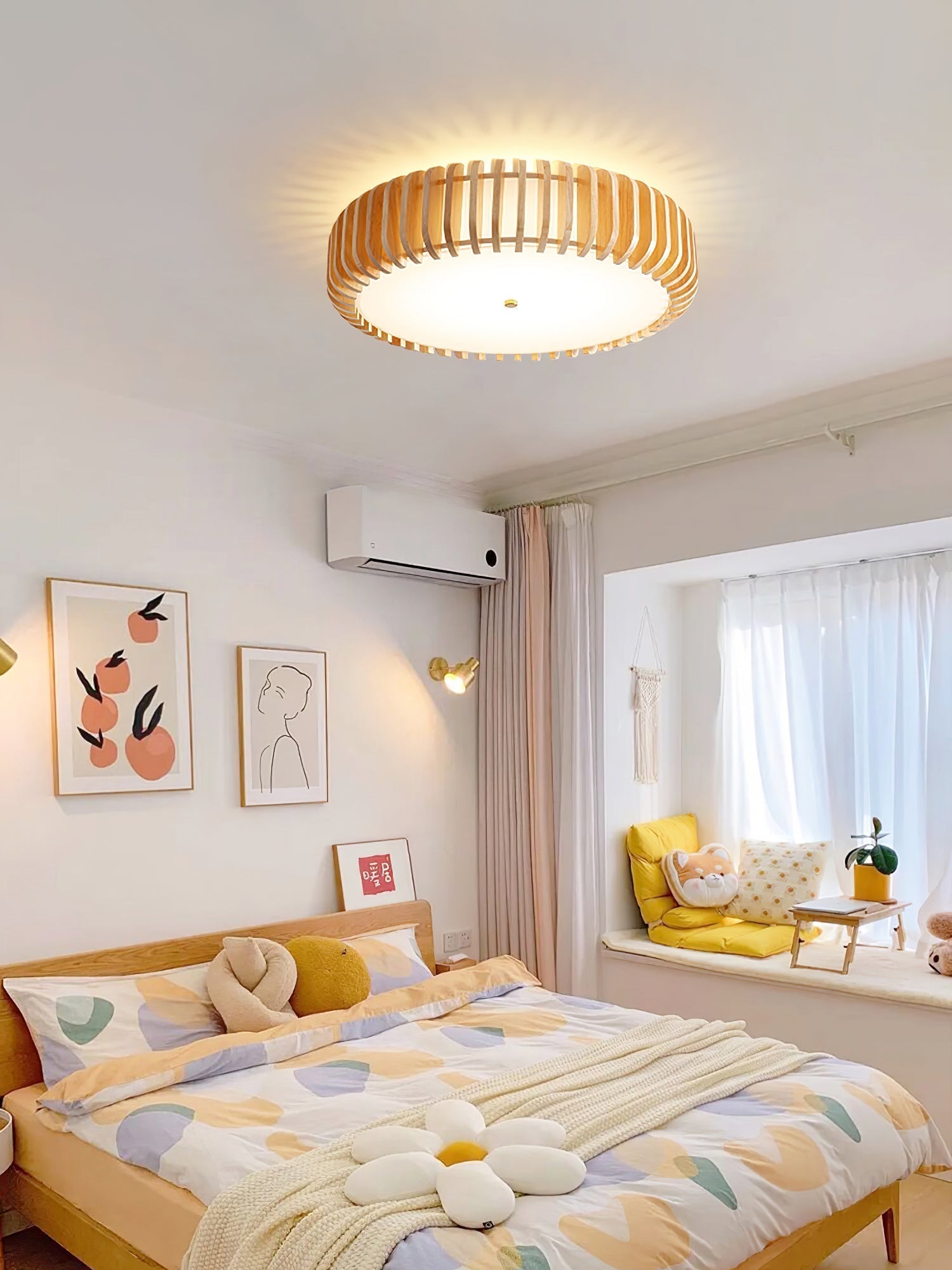 TimberTamburo™ Deckenleuchte – Natürliche Holz-Designlampe mit warmem LED-Licht