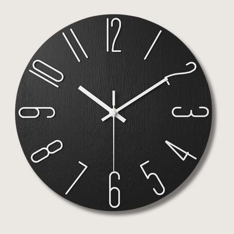 ScandiTick™ – Rahmenlose Holz-Wanduhr im minimalistischen Nordic-Design