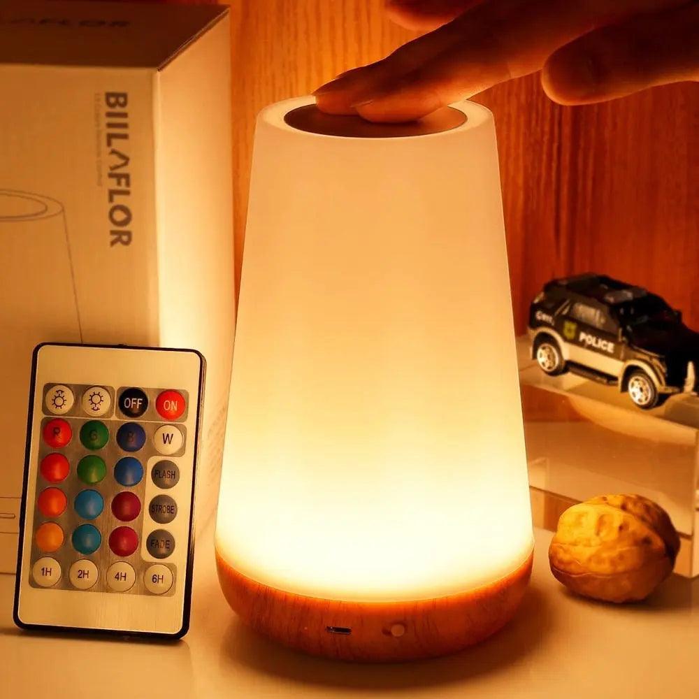 GlowTouch™ Tragbare LED Touch-Lampe – Farbwechsel-Stimmungslicht mit Akku für Schlafzimmer & Wohnzimmer