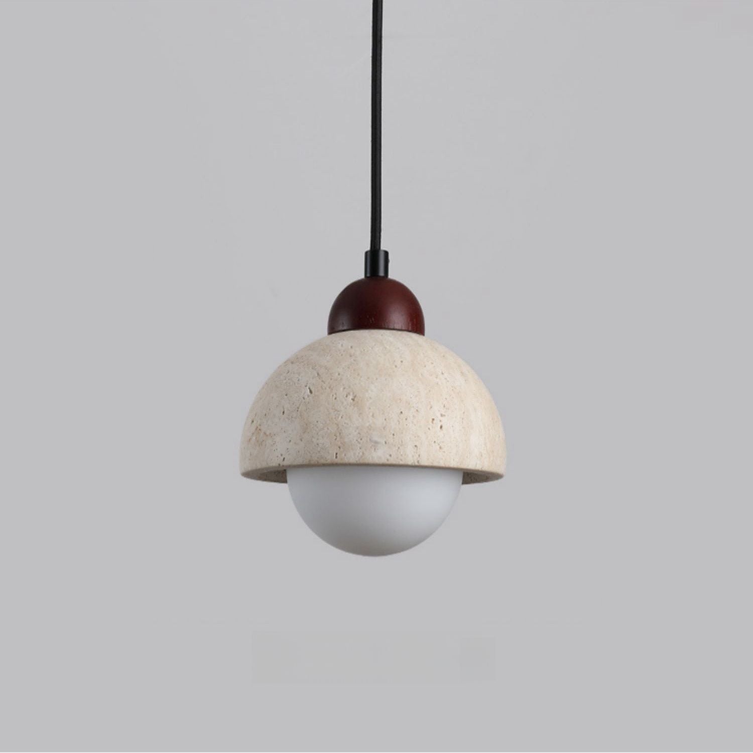 MarbleGlow™ Pendelleuchte – Design-Hängelampe aus Naturmarmor & Walnussholz (LED, E27/G9)