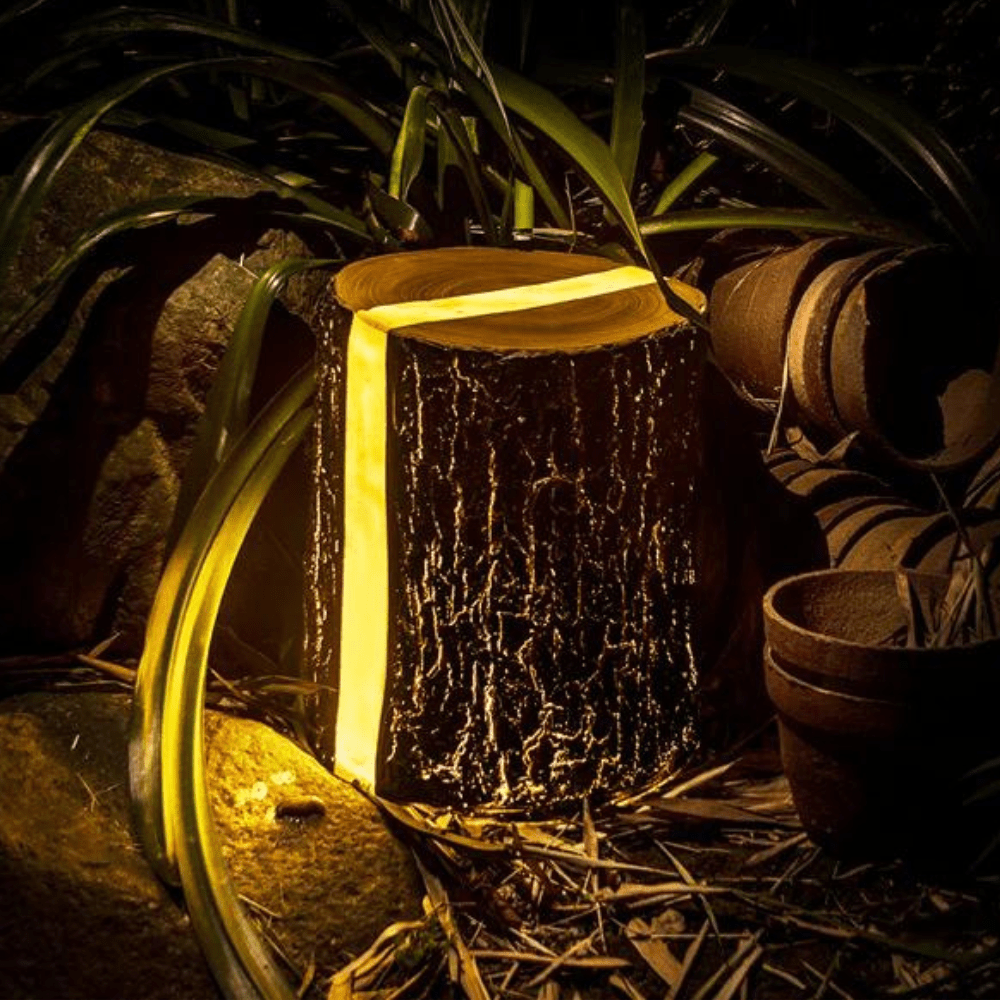 Timberglow™ Wooden LED Garden Lamp – Dekorative LED-Gartenleuchte in Holzoptik mit warmem Licht