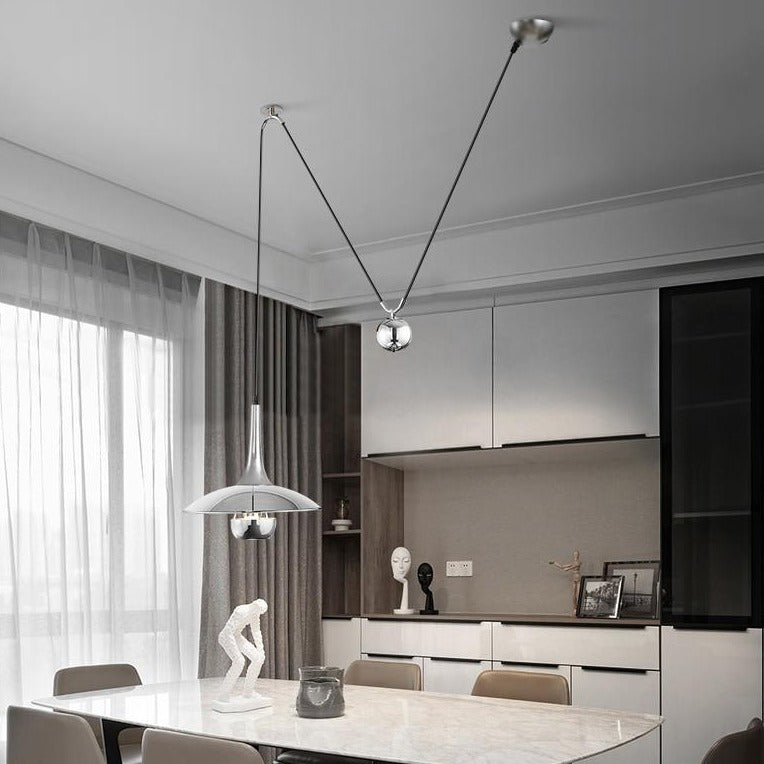 ChromeLuxe™ Pendelleuchte – Moderne Hängelampe mit Chrom-Finish für stilvolle Räume