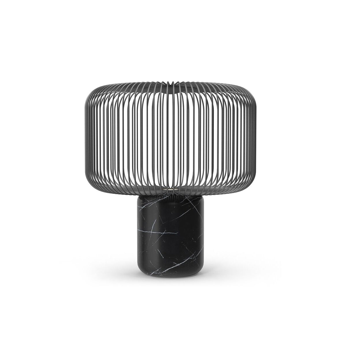 KeshiBeam™ Tischlampe – Elegante Design-Lampe mit schwarzem Marmorfuß & warmem Licht