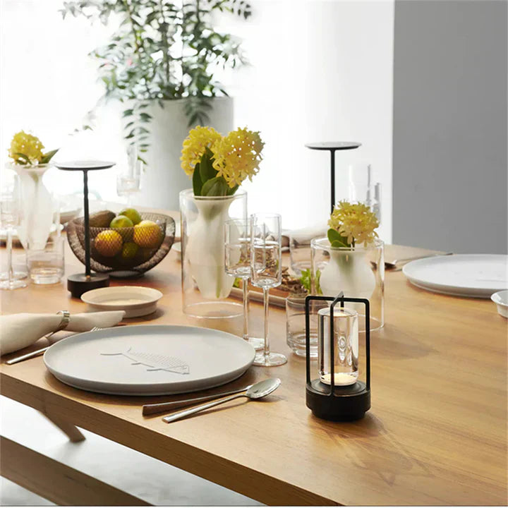 SteelShine™ Kabellose LED Tischlampe – Touch-Sensor & 3 Lichtfarben (Indoor & Outdoor)