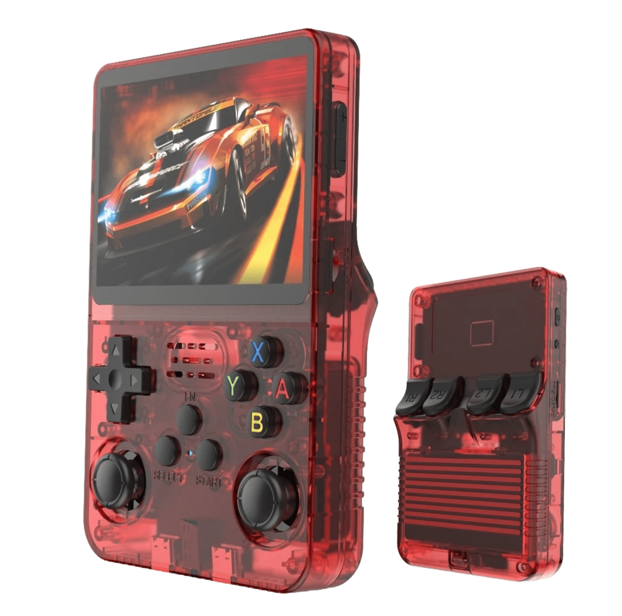 R36S Retro Handheld Spielkonsole – 3,5 Zoll IPS Bildschirm, Linux System, 64GB Speicher, 15.000 Spiele, Tragbare Retro Gaming Konsole - Less Goods