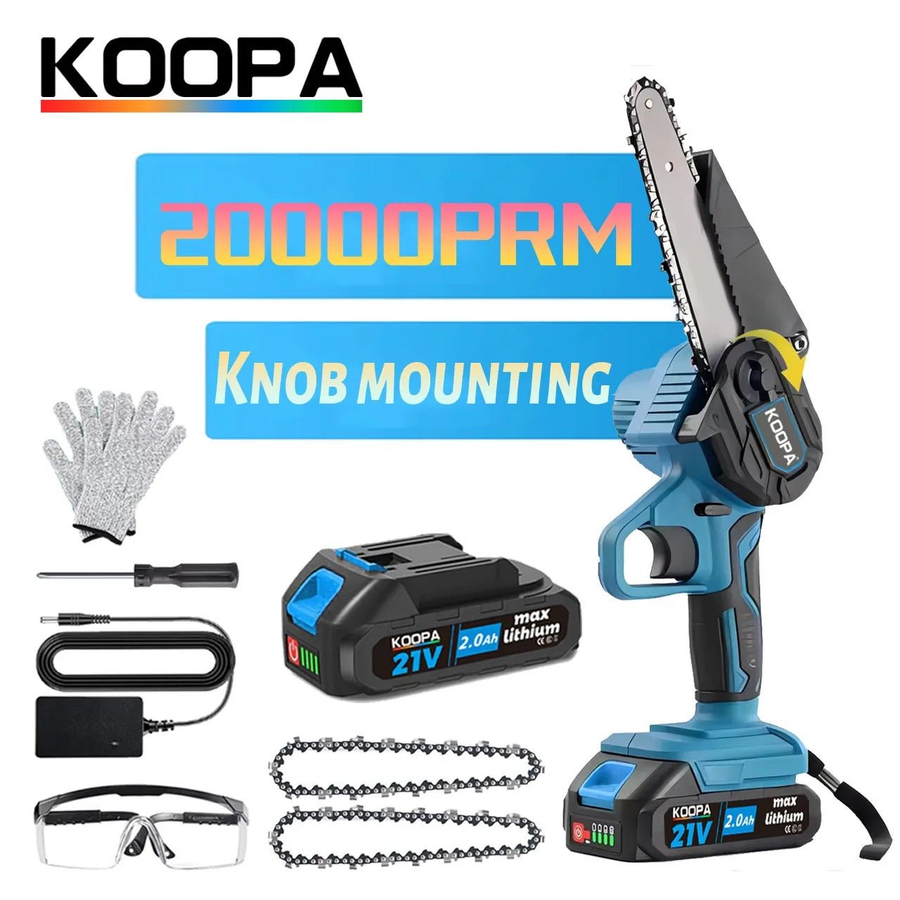 21V Mini Akku - Kettensäge – 15 cm Motorsäge für Makita 18V Akku – Handliche, leistungsstarke Kettensäge mit 550W Motor - Less Goods