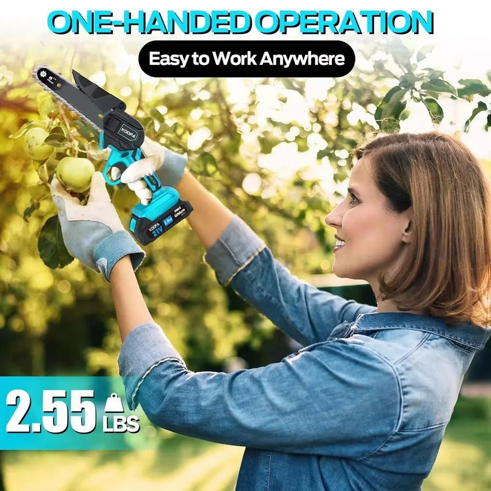 21V Mini Akku - Kettensäge – 15 cm Motorsäge für Makita 18V Akku – Handliche, leistungsstarke Kettensäge mit 550W Motor - Less Goods