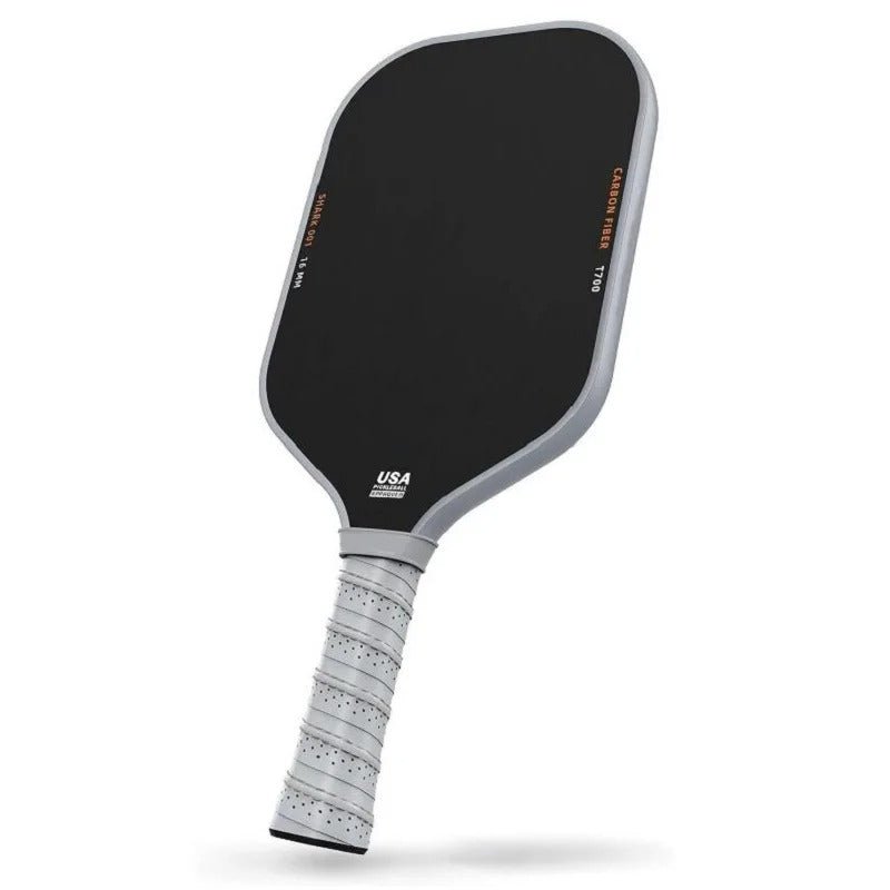 Pickleball Schläger T700 Carbon – 16 mm Premium - Carbonfaser mit Frosted Surface für mehr Spin, Kontrolle & Power – Rutschfester Griff - Less Goods