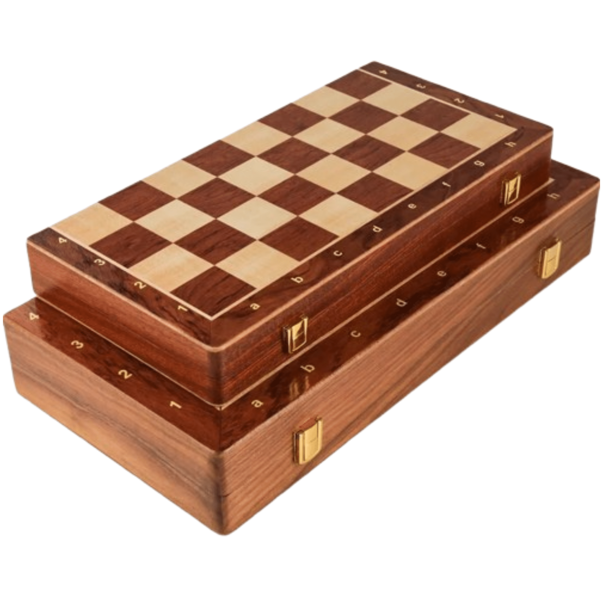 Schachspiel aus Holz – Hochwertiges, klappbares Schachbrett | Klassisches Design mit handgefertigten Figuren aus Walnussholz - Less Goods