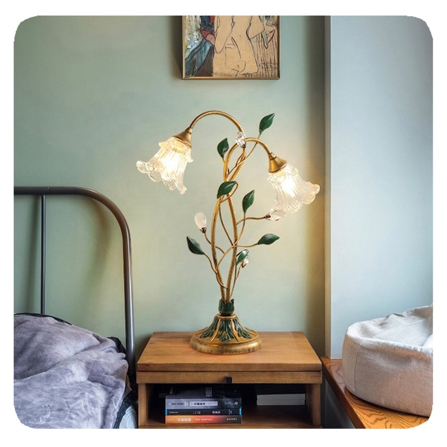 LuxePetals™ Tischlampe – Französische Design-Blumenlampe im Vintage-Stil für Wohnzimmer & Schlafzimmer