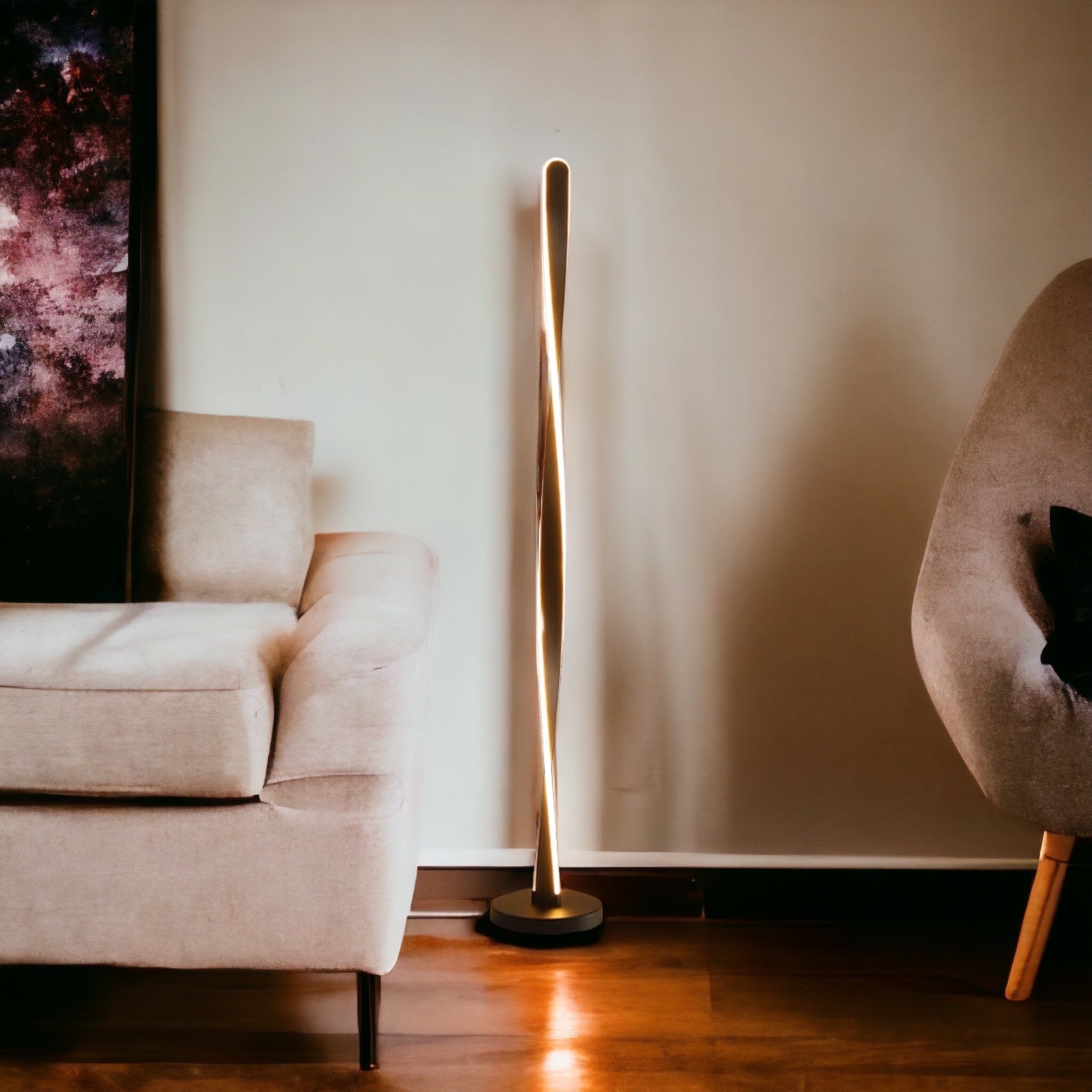 LumaFlex™ Dimmbare Aluminium-Stehlampe – Moderne LED Bodenleuchte mit Fernbedienung