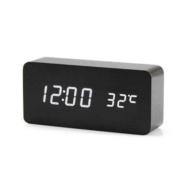 VoiceRise™ Digitale LED-Uhr – Minimalistische Sprachsteuerung Uhr, helles Display, USB-aufladbar, modern
