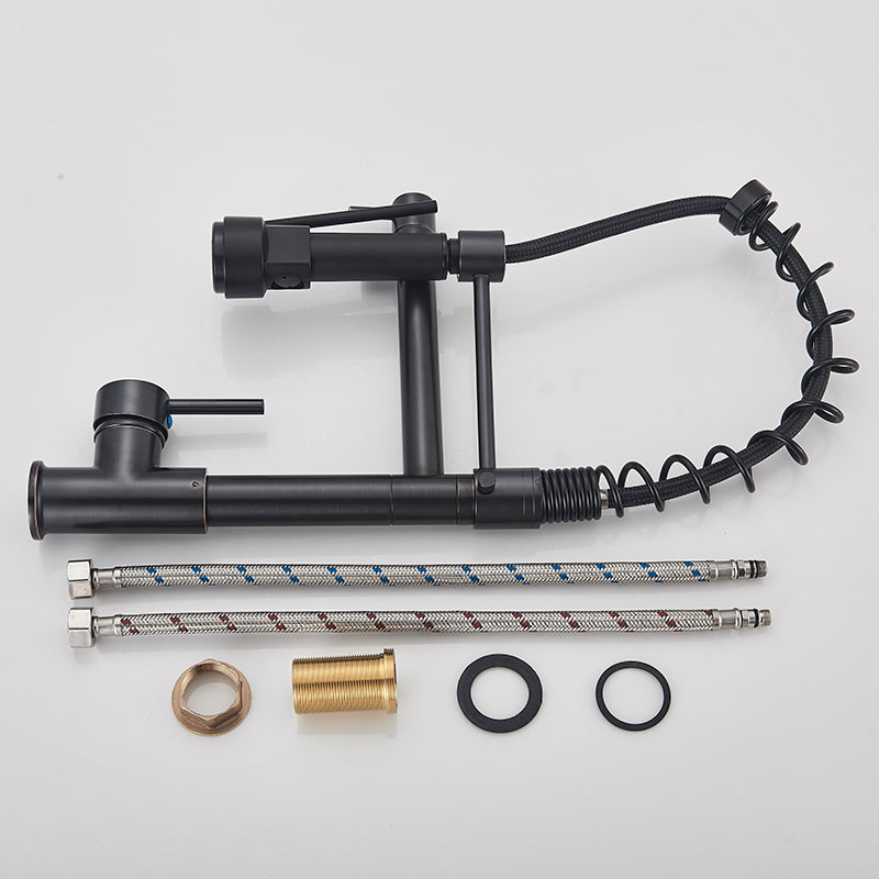 SpringTwin™ – LED Küchenarmatur mit flexiblem Feder-Auslauf & Dual-Outlet Funktion (Heiß/Kalt Steuerung)