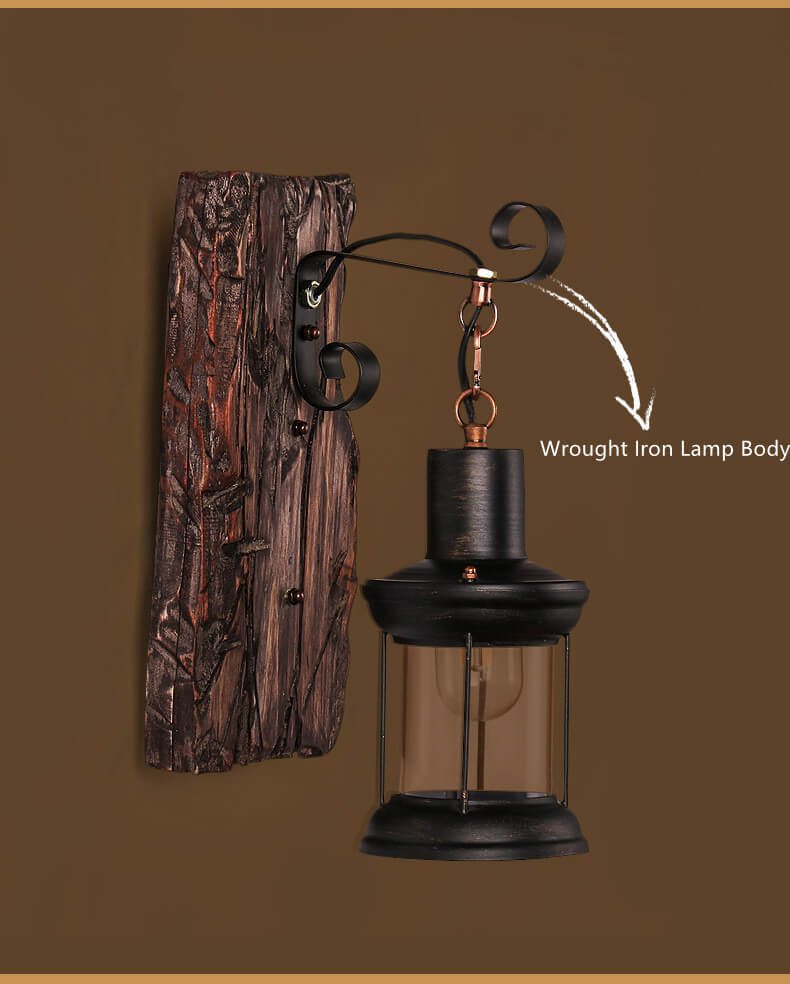 GlasGlow™ – Zylindrische Wandlampe aus Glas & Holz im modernen Design