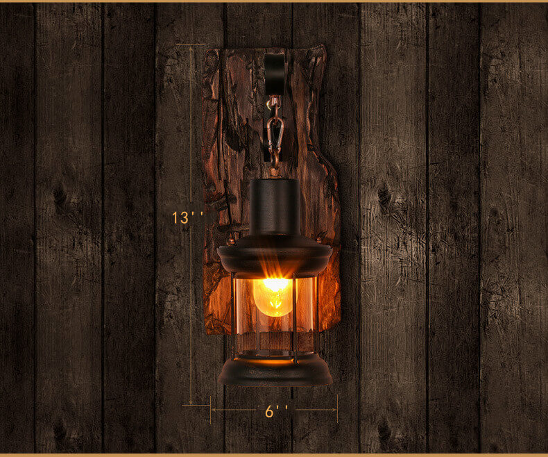 GlasGlow™ – Zylindrische Wandlampe aus Glas & Holz im modernen Design