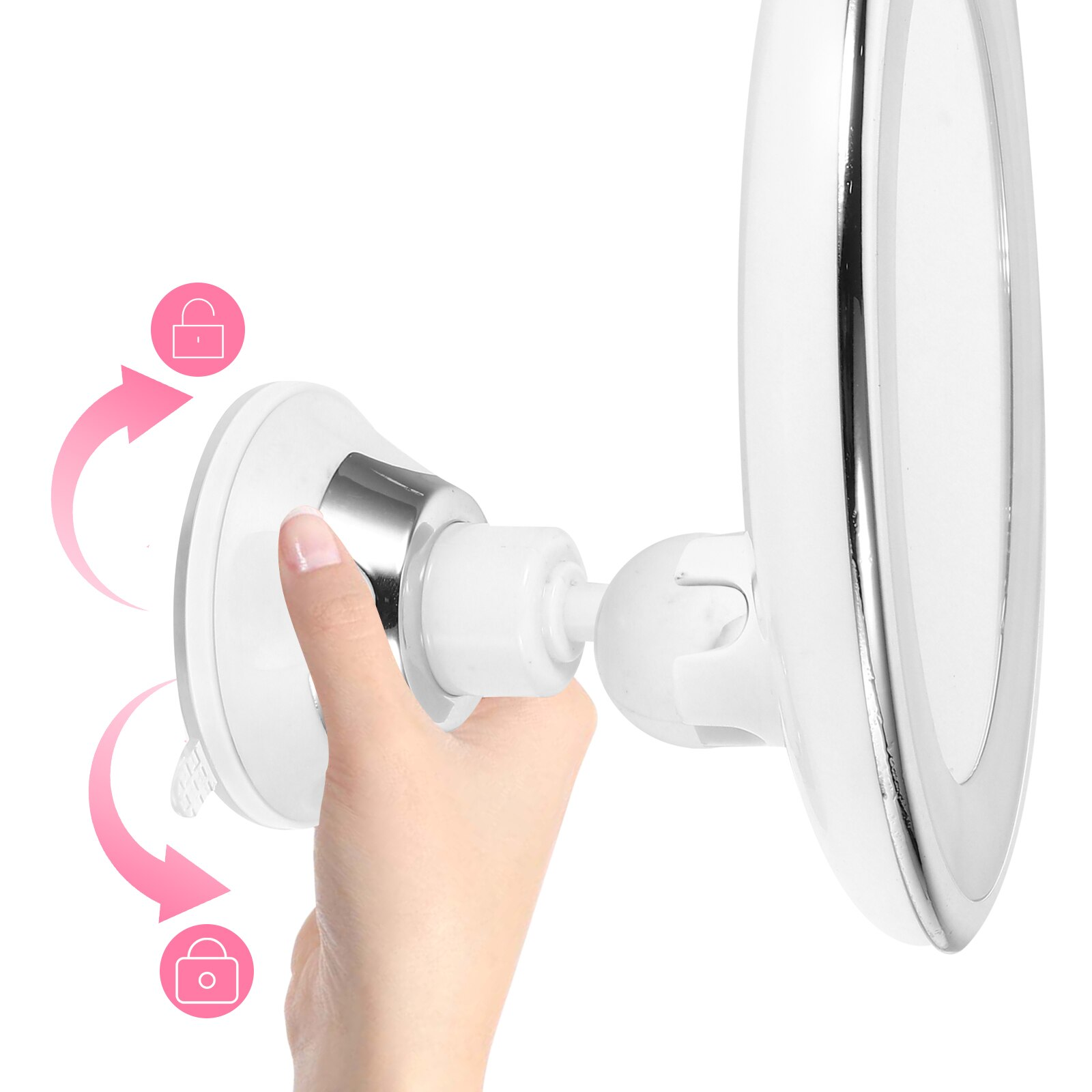 VanityView™ 10x Magnifying LED Makeup Mirror – Kosmetikspiegel mit Licht & 360° Drehung