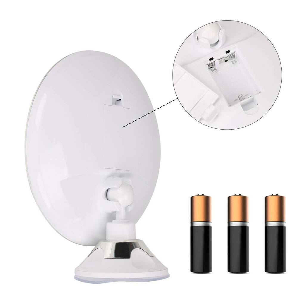 VanityView™ 10x Magnifying LED Makeup Mirror – Kosmetikspiegel mit Licht & 360° Drehung