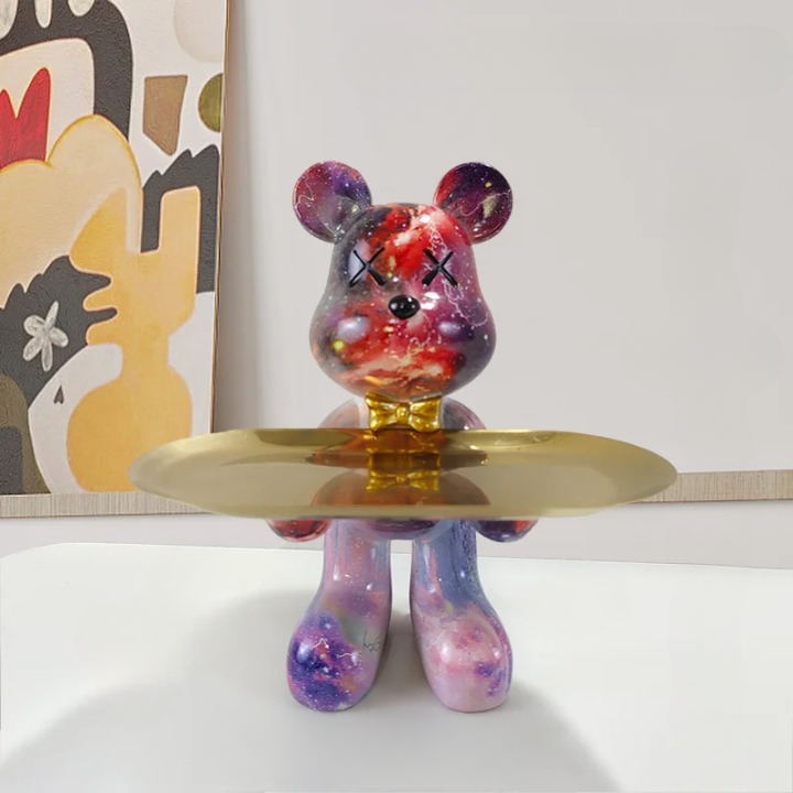 BearServe™ – Stilvolle Bären-Skulptur mit Ablage | Dekorative Aufbewahrung & Servierschale